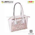2015 New Fashion white elegant flower hollow handbags for lady
